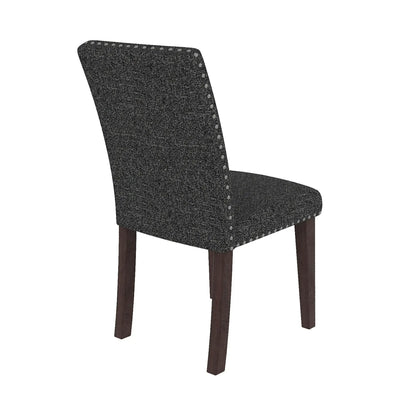Upholstered Dining Chairs High Back Design Set 2