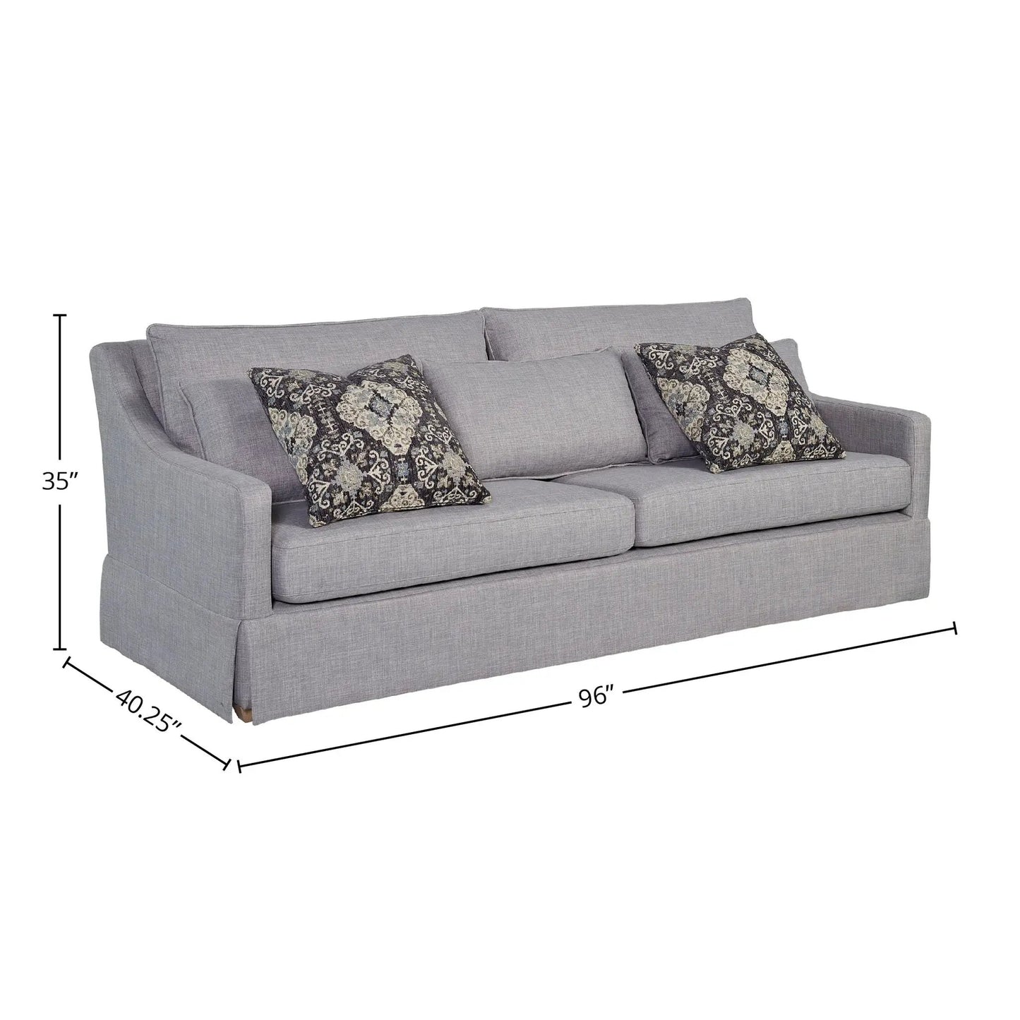 Sofa with 3 Reversible Cushions and 2 Pillows