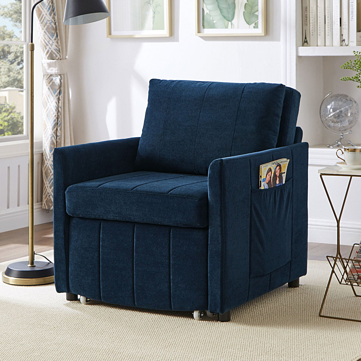 Convertible Sleeper Sofa and Storage Pockets