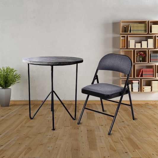 4 Pieces Fabric Upholstered Padded Seat Folding Chairs Seet - Tampa Home & Garden Store