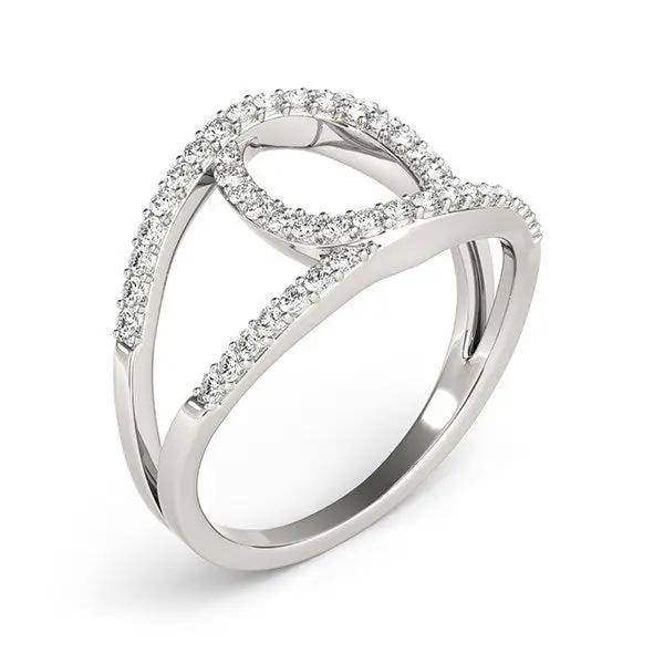 Ring 14k white gold diamond loop-style dual band 1/2 cttw Bids.com on Tampa Home & Garden Store