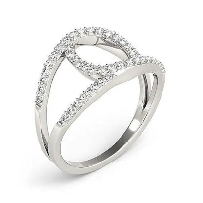 Ring 14k white gold diamond loop-style dual band 1/2 cttw Bids.com on Tampa Home & Garden Store