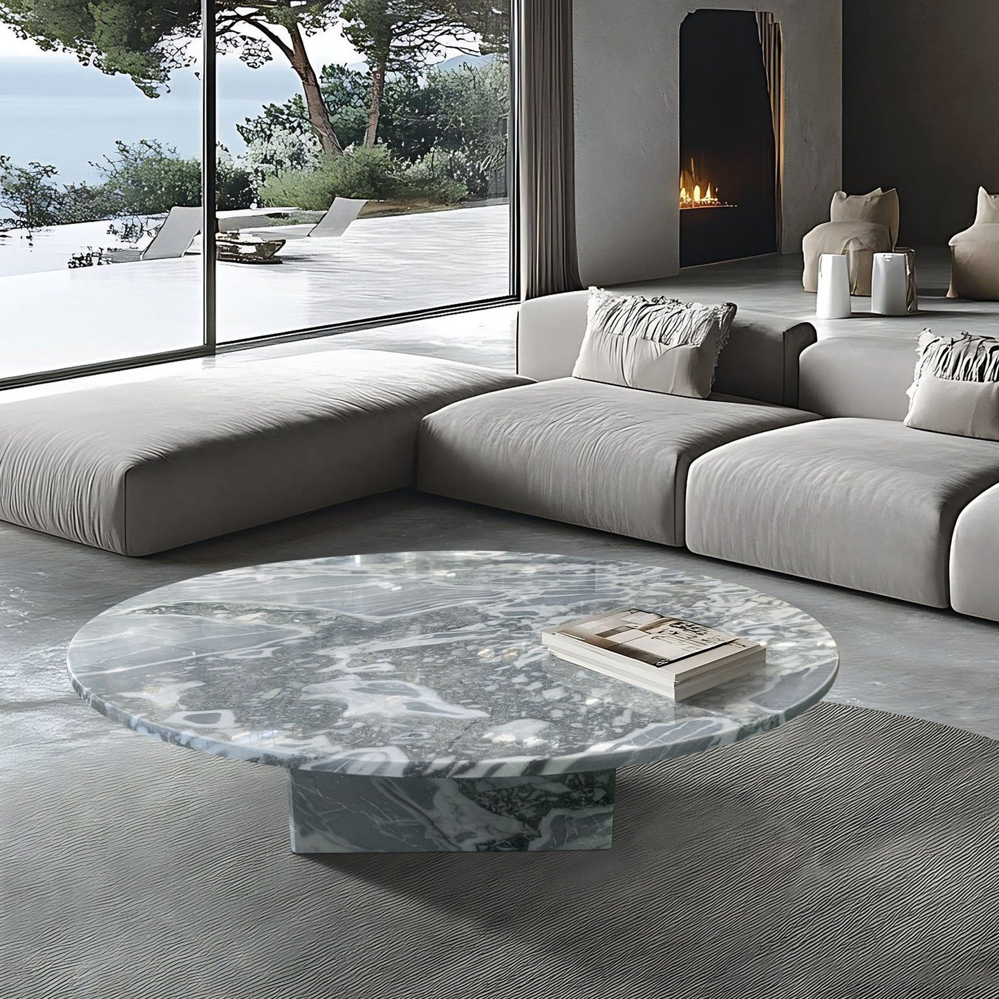 Luxury Marble Coffee Table With Unique Veining