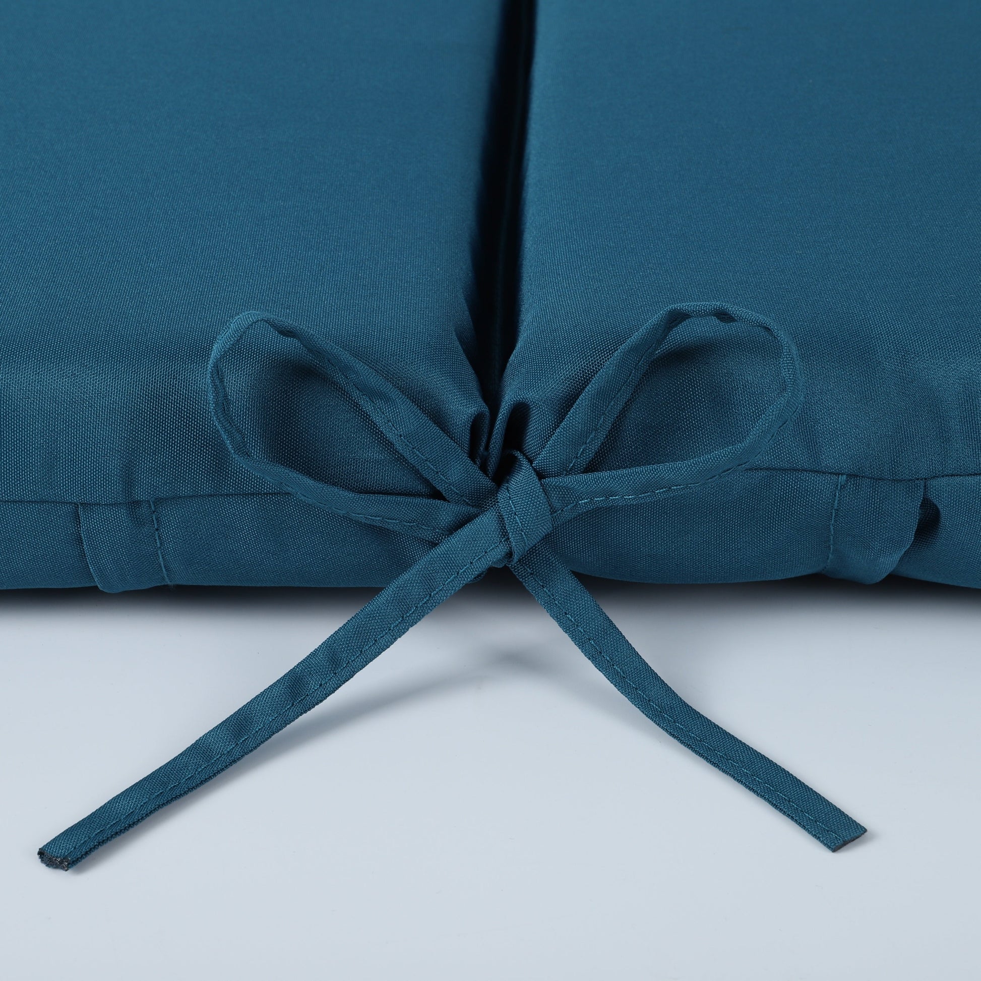 Outdoor lounge chair cushion set Lake Blue polyester, UV fade resistant, 2 pcs with fabric ties on Tampa Home & Garden Store