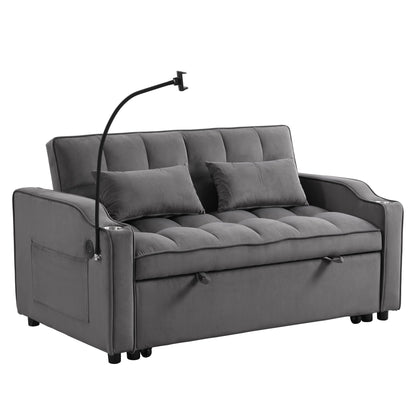 Sofa Bed With Trundle Dark Gray fabric by HouseOfZazla sleeper sofa on Tampa Home & Garden Store