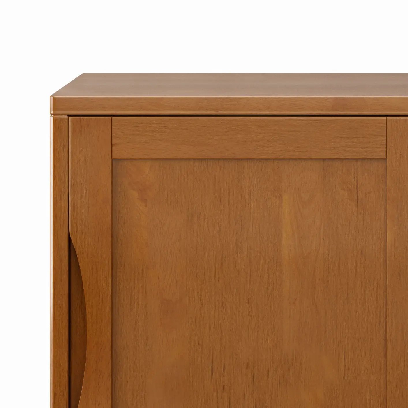 Harper Solid Rubberwood Storage Cabinet Modern