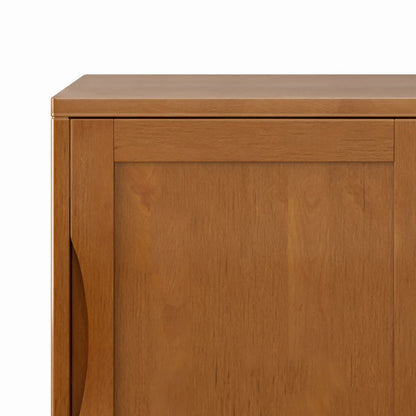 Harper Solid Rubberwood Storage Cabinet Modern