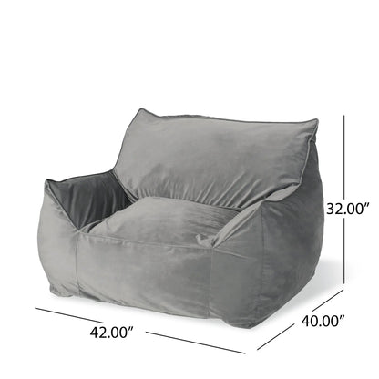Allea Bean Bag Chair With Armrests For Two