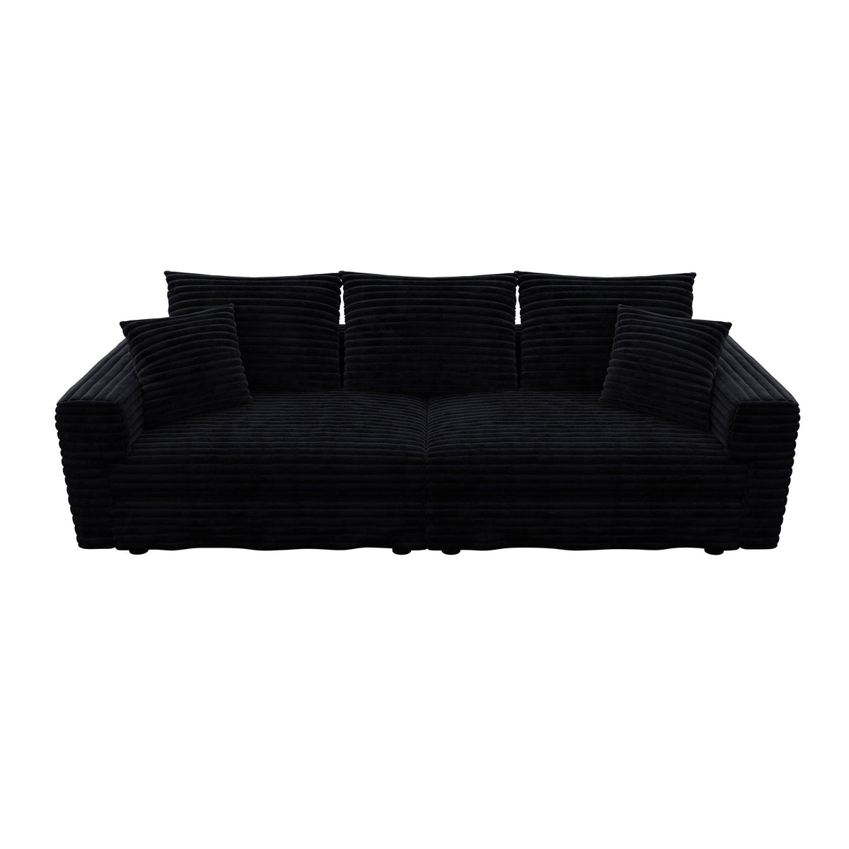 Deep Seat Sofa Bed With Ottoman and Soft Pillows