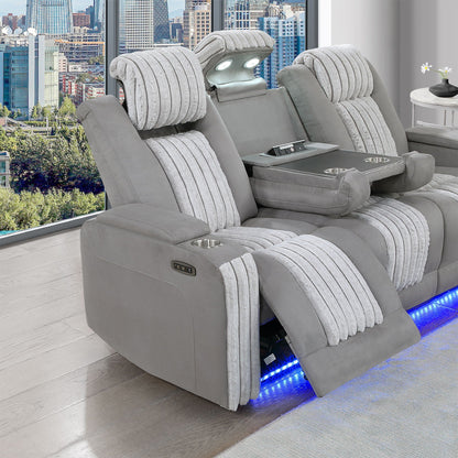 Duran Power Reclining Sofa and Drop Down Table