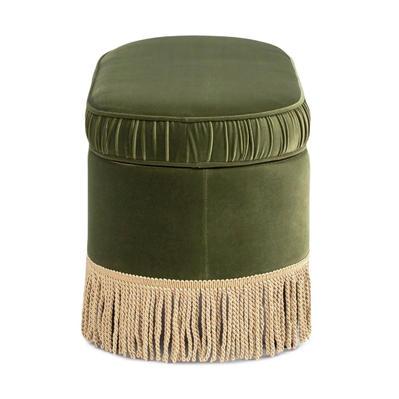 Serena Oval Storage Bench Ottoman With Lift Top