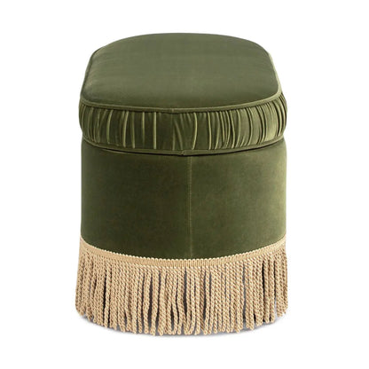Serena Oval Storage Bench Ottoman With Lift Top