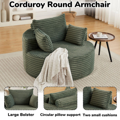 Modern single sofa with a backrest pillow