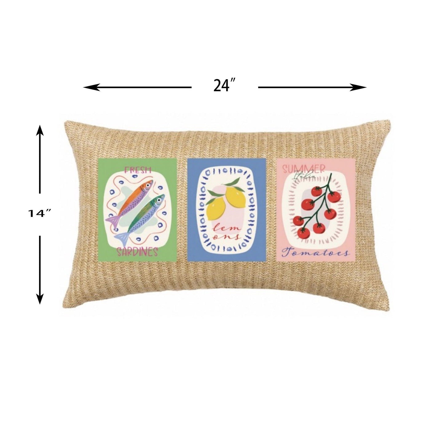 Water Resistant Outdoor Lumbar and Seat Pillow