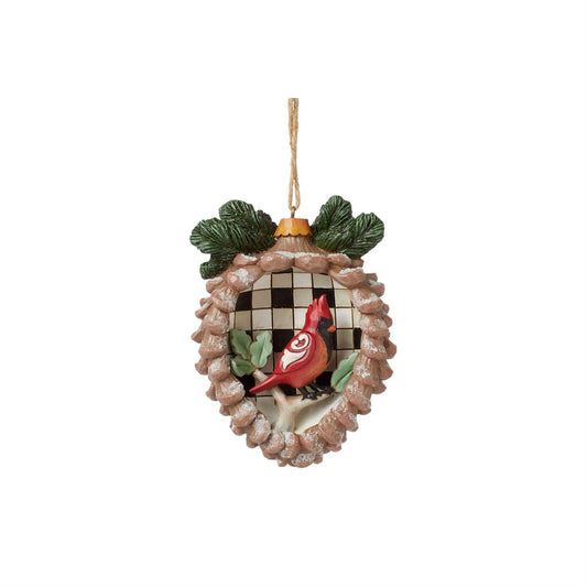 Highland Glen Pinecone Cardinal Ornament - Tampa Home & Garden Store