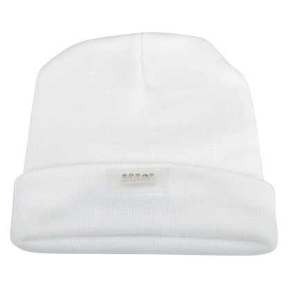 GemGear unisex white 5-LED knitted beanie with front LED label on Tampa Home & Garden Store