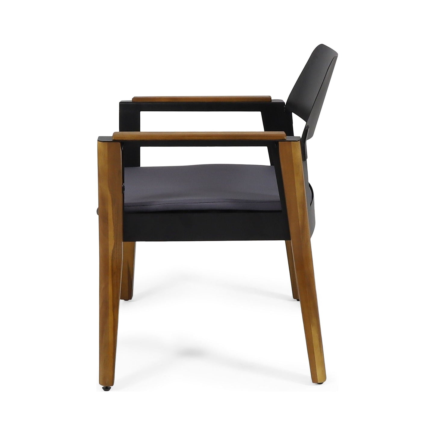 Soho outdoor club chairs set of 2 with teak frame and black cushions by HouseOfZazla on Tampa Home & Garden Store