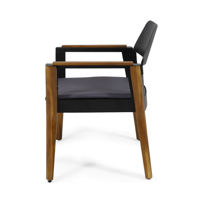 Soho outdoor club chairs set of 2 with teak frame and black cushions by HouseOfZazla on Tampa Home & Garden Store