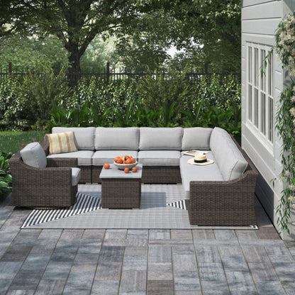 Durable Aluminum Wicker Sofa and Cushions