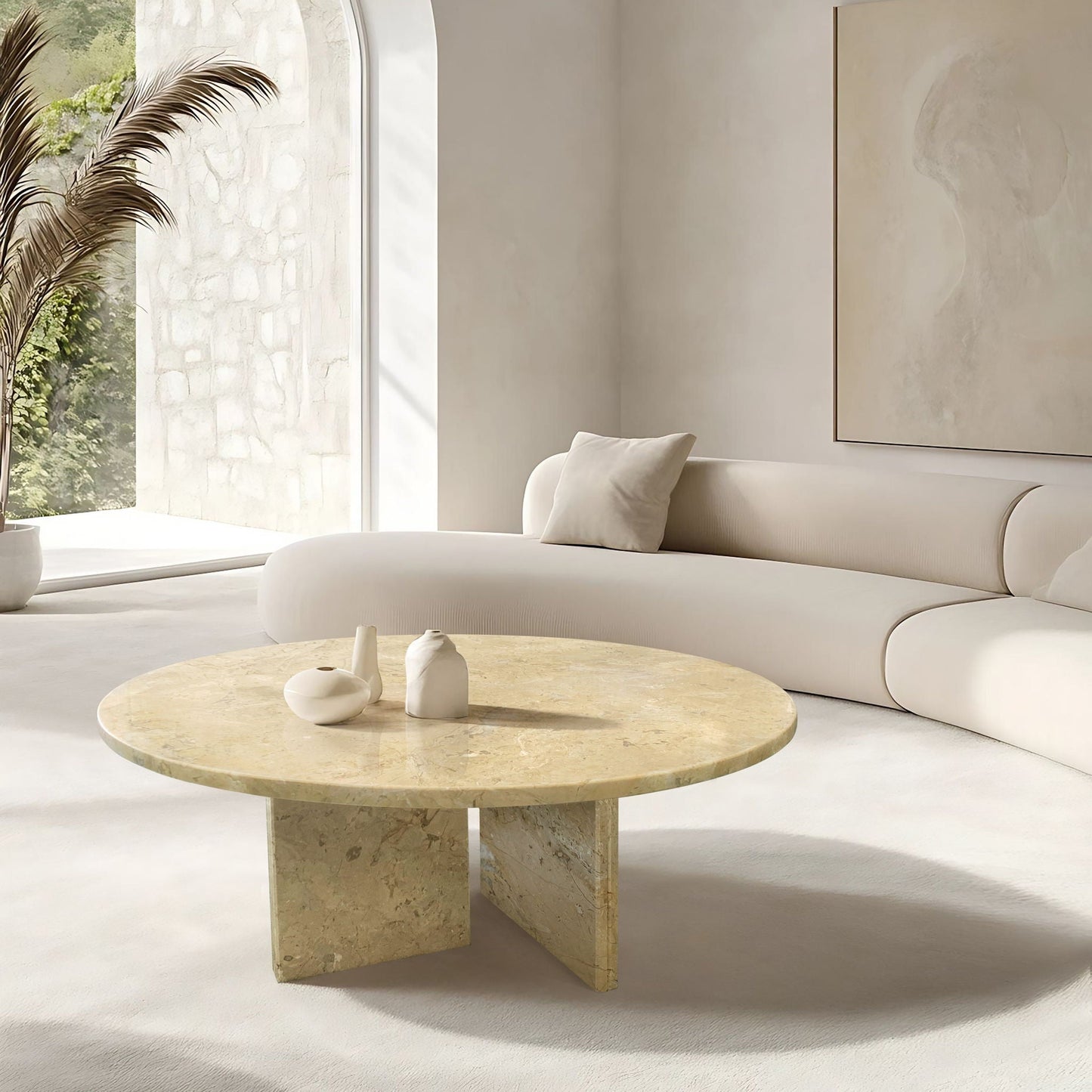 Luxury Marble Coffee Table With Unique Veining