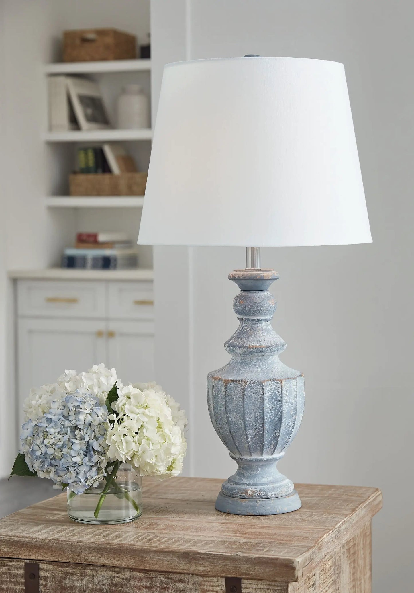 Cylerick Terracotta Table Lamp Antique Blue