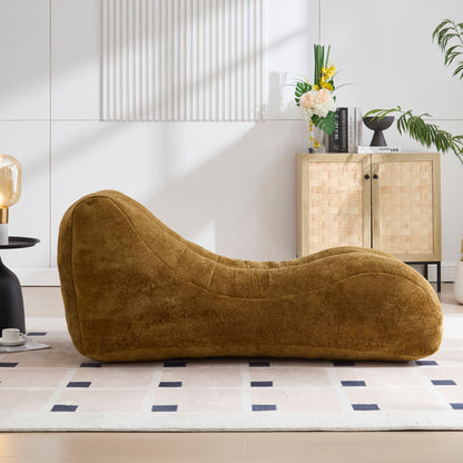 HouseOfZazla Creative Bean Bag Sofa Chair brown suede fabric with high quality sponge filling on Tampa Home & Garden Store