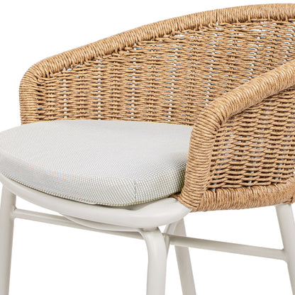 Santorini Wicker Back Outdoor Bar Stool Set of 2