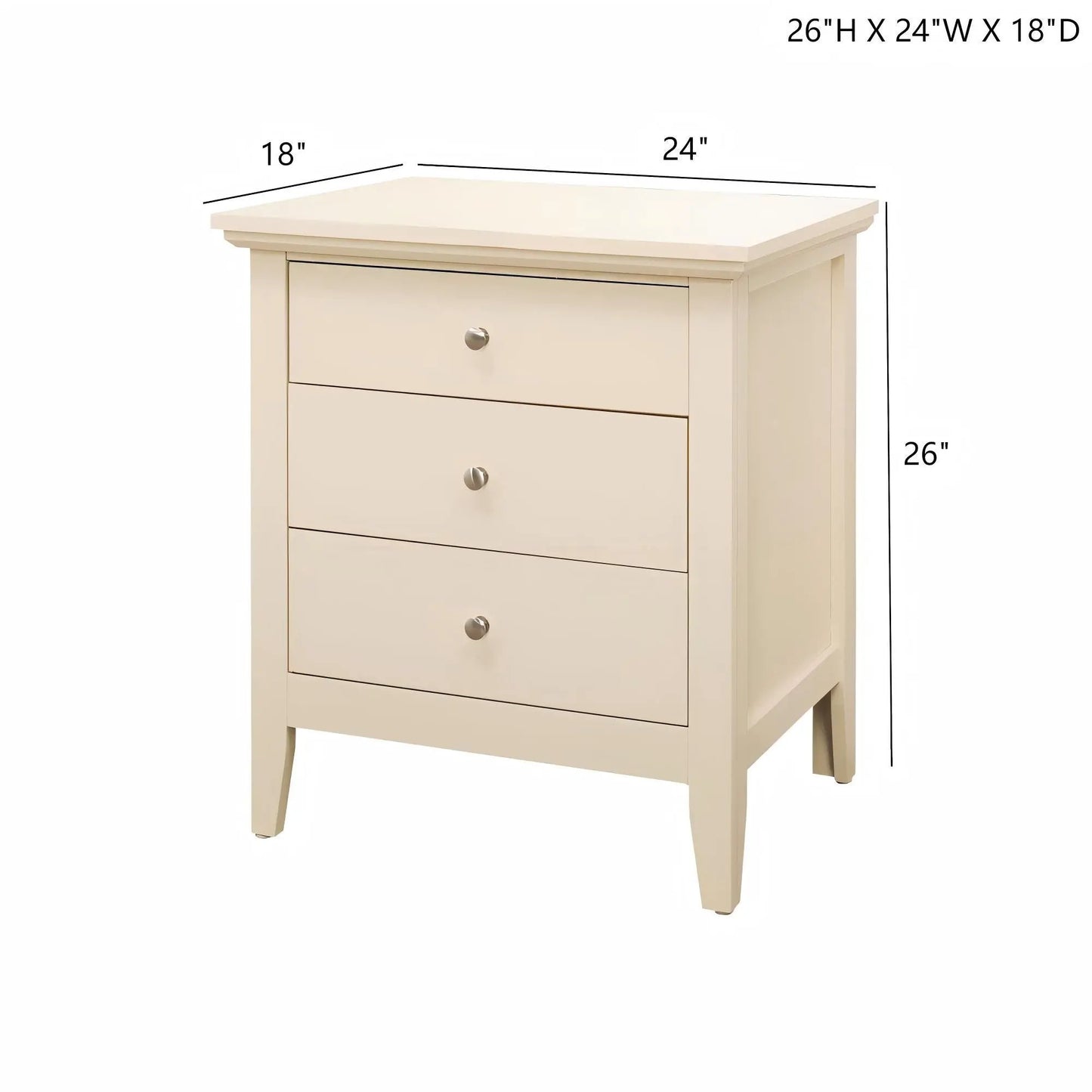 3 Drawer Nightstand and Dove Tailed Drawers