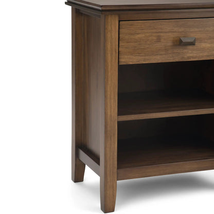 Artisan Handcrafted Bedside Table with Drawer