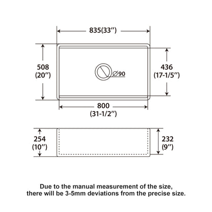 Single bowl white undermount kitchen sink workstation HouseOfZazla schematic 33in wide on Tampa Home & Garden Store