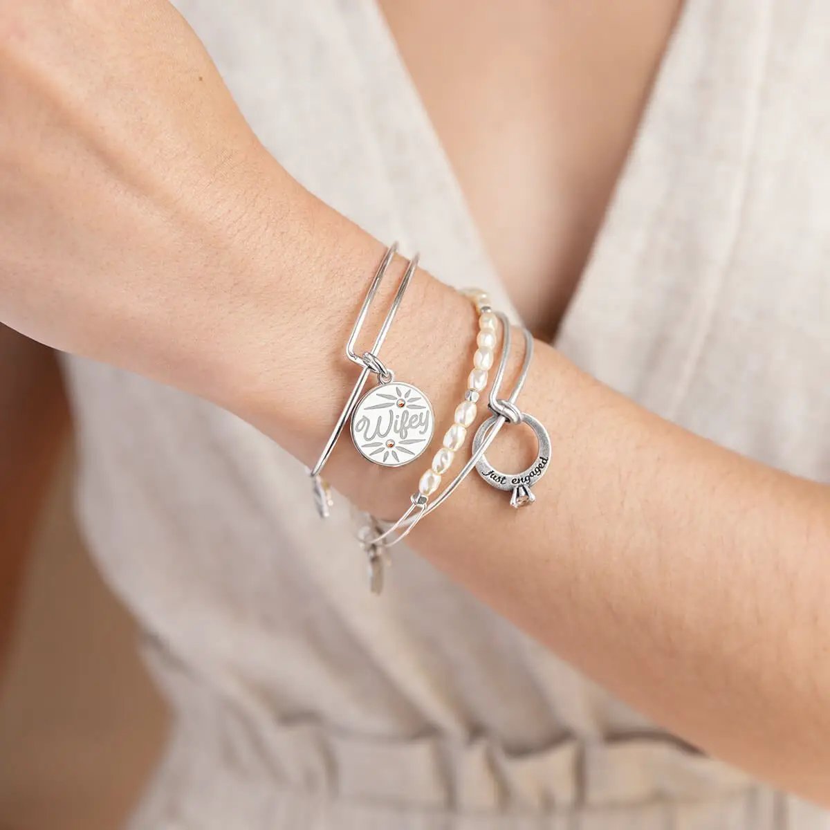 Wifey Charm Bangle For Your Forever Wedding Day