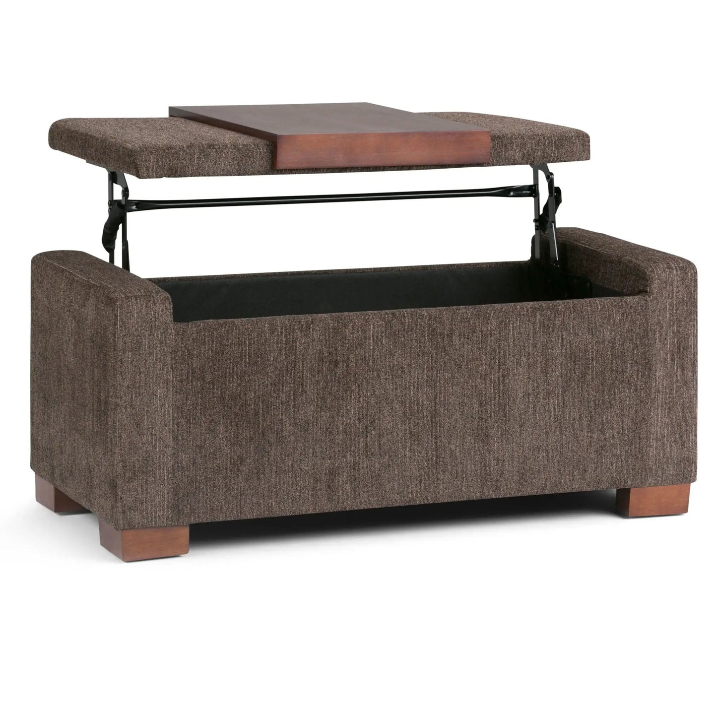 Bretton Lift Top Storage Ottoman Deep Umber