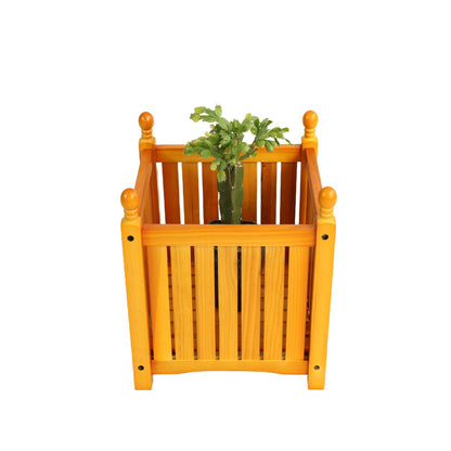 Square Teak Outdoor Flower and Herb Planter