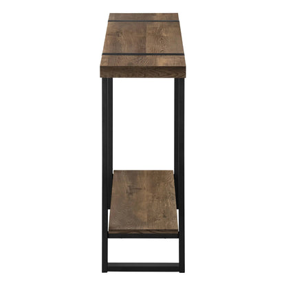 Accent Console Table For Entryway wood veneer shelves on black metal frame three-tier design on Tampa Home & Garden Store