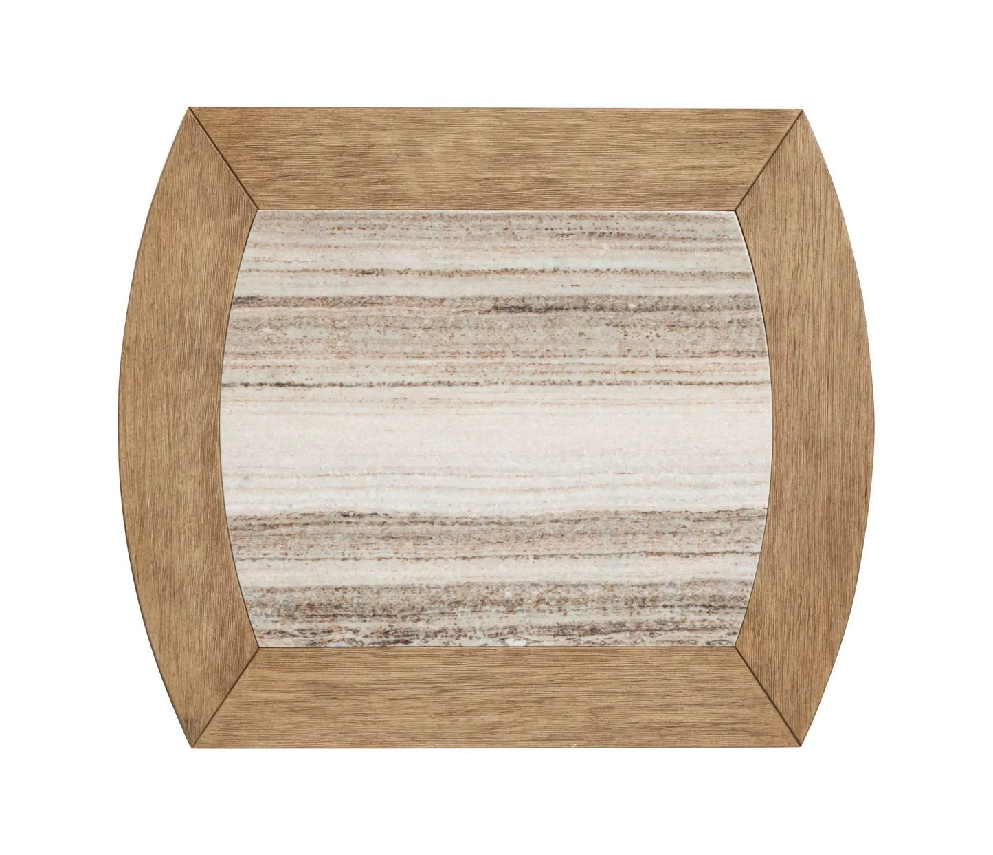 Bradford rectangular end table; oak frame with light textured center panel on Tampa Home & Garden Store