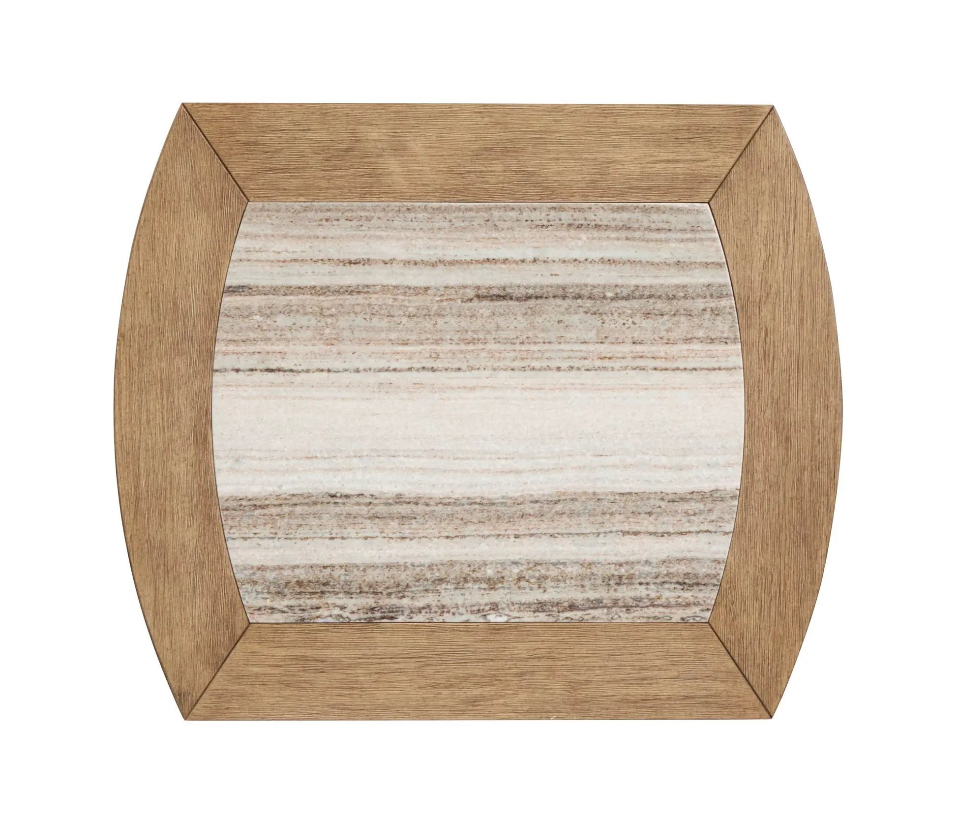 Bradford rectangular end table; oak frame with light textured center panel on Tampa Home & Garden Store