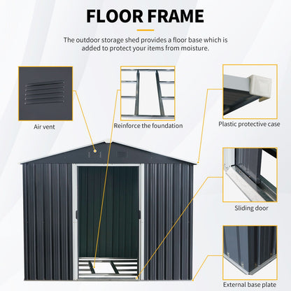 Outdoor Metal Storage Shed And Floor Base