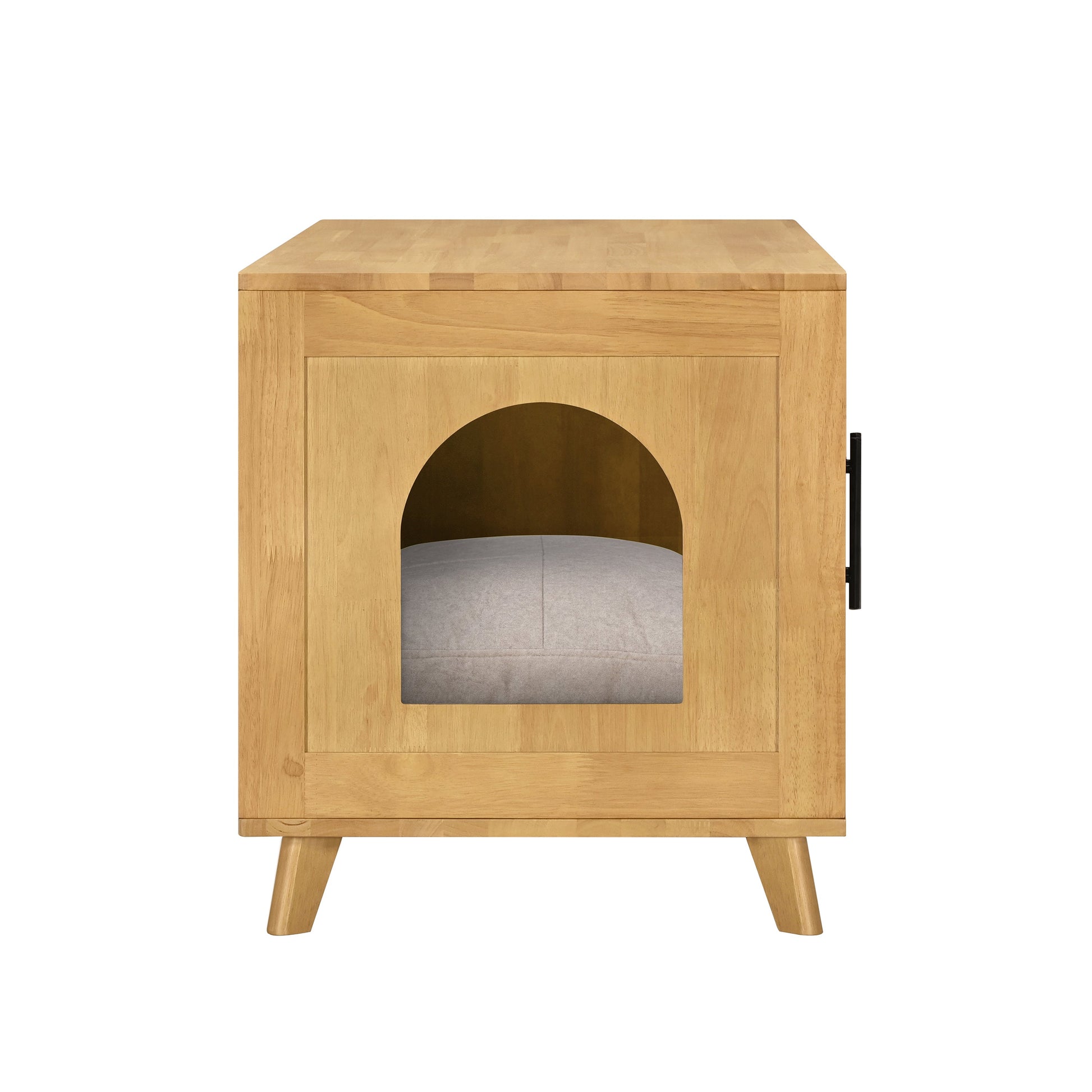 Myra Indoor Premium Rubber Wood Cat Cabinet with Plush Cushion by HouseOfZazla on Tampa Home & Garden Store