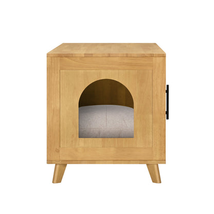 Myra Indoor Premium Rubber Wood Cat Cabinet with Plush Cushion by HouseOfZazla on Tampa Home & Garden Store