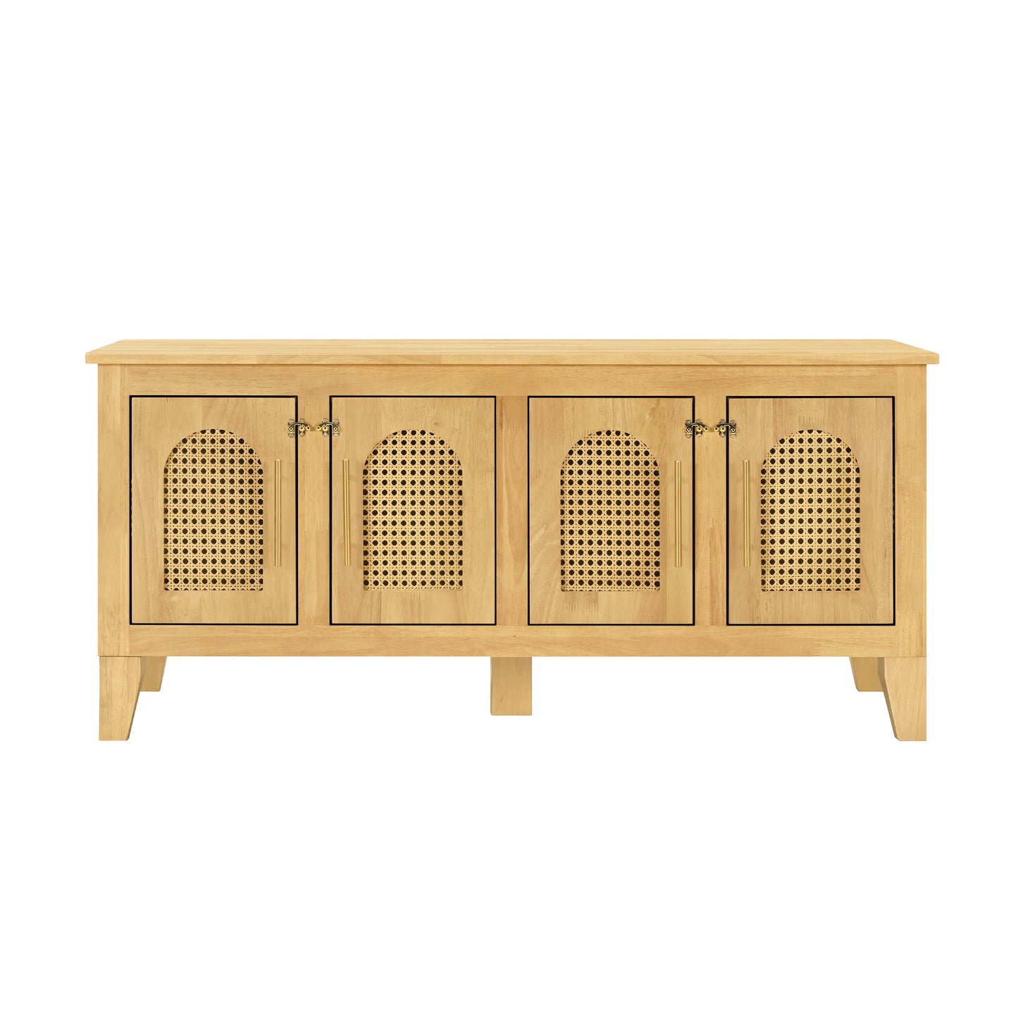 Lars Indoor Rattan Decorated Rubber Wood Dog Crate Cabinet by HouseOfZazla cane-woven doors on Tampa Home & Garden Store