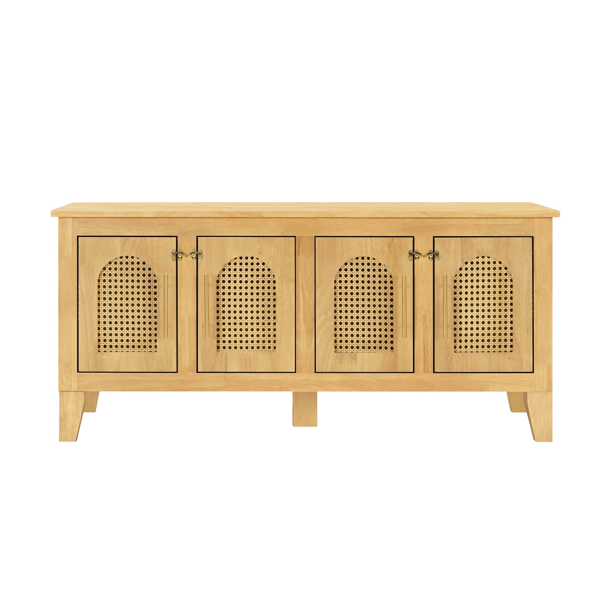 Lars Indoor Rattan Decorated Rubber Wood Dog Crate Cabinet by HouseOfZazla cane-woven doors on Tampa Home & Garden Store