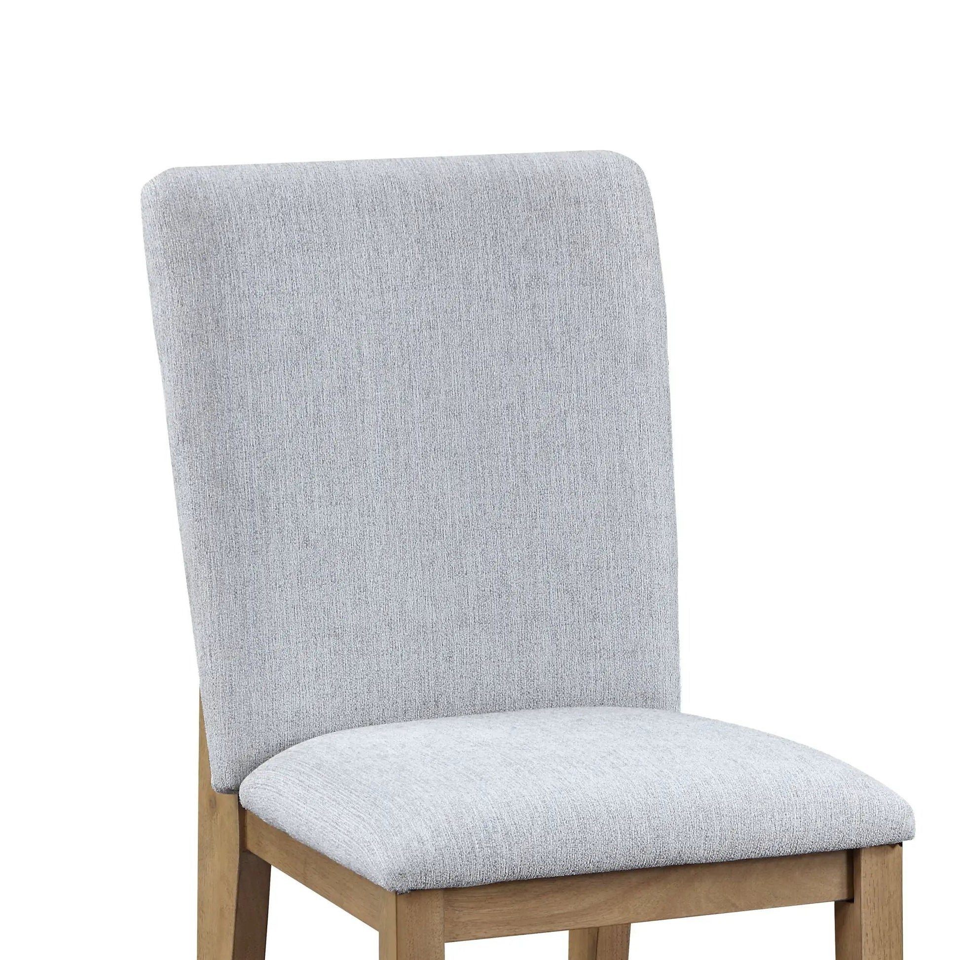 Delphine dining chairs set of 2 gray fabric upholstery with wood legs Unique Piece Furniture on Tampa Home & Garden Store