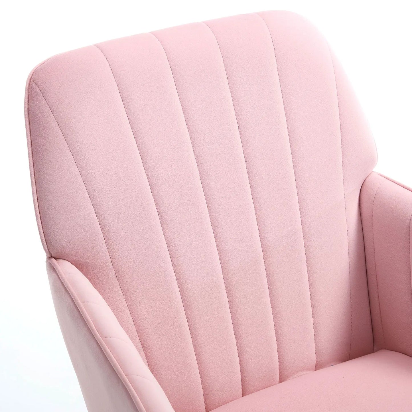 Adjustable ergonomic swivel office chair pink velvet with channels Unique Piece Furniture on Tampa Home & Garden Store