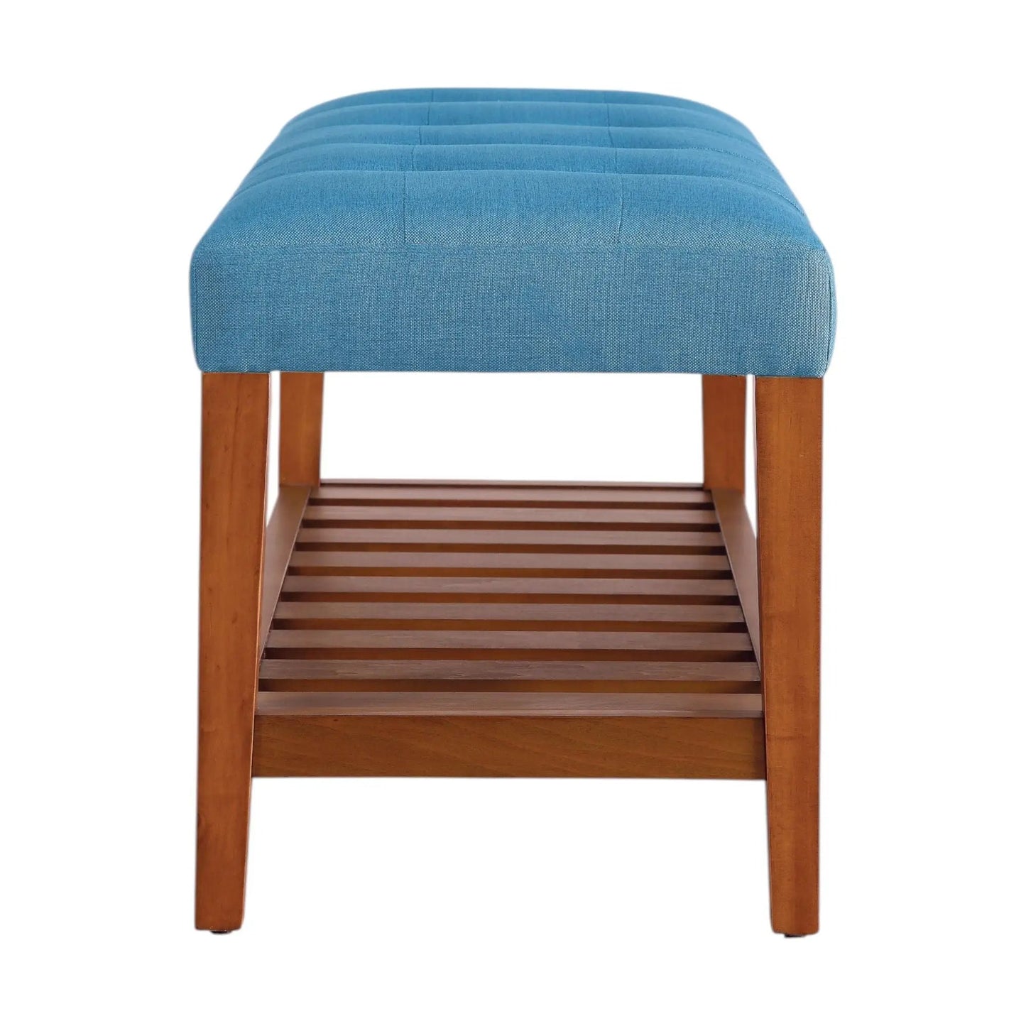 Charla Upholstered Bench with Tufted Fabric Seat