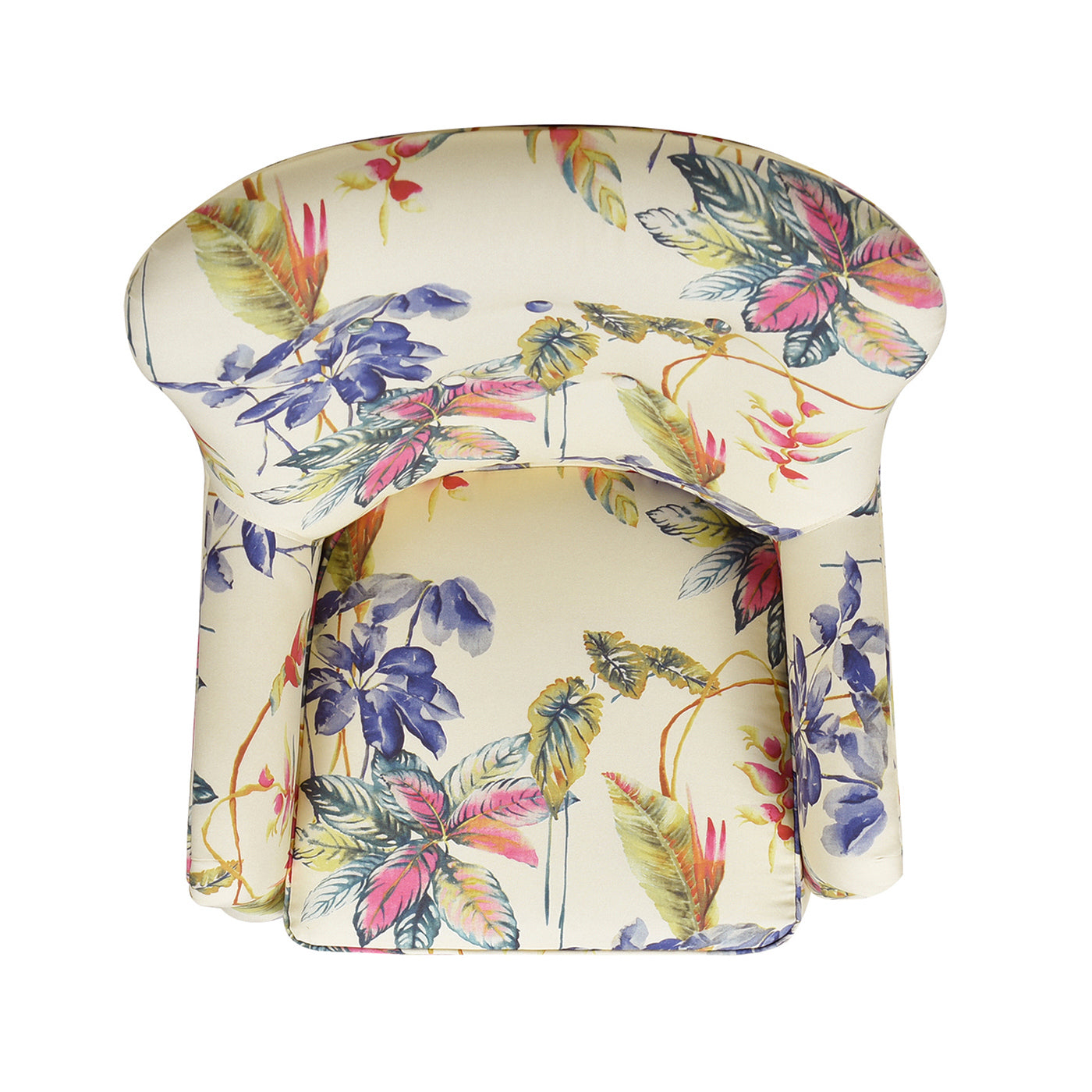 Paradise Upholstered Arm Chair with off-white cotton floral print by HouseOfZazla on Tampa Home & Garden Store