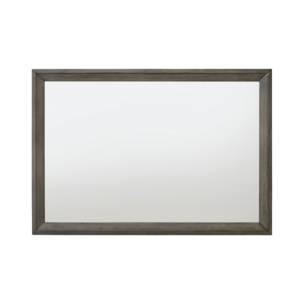 Escher Mirror with Gray Oak Wood Frame by HouseOfZazla, rectangular wall mirror on Tampa Home & Garden Store