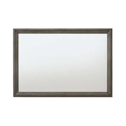 Escher Mirror with Gray Oak Wood Frame by HouseOfZazla, rectangular wall mirror on Tampa Home & Garden Store