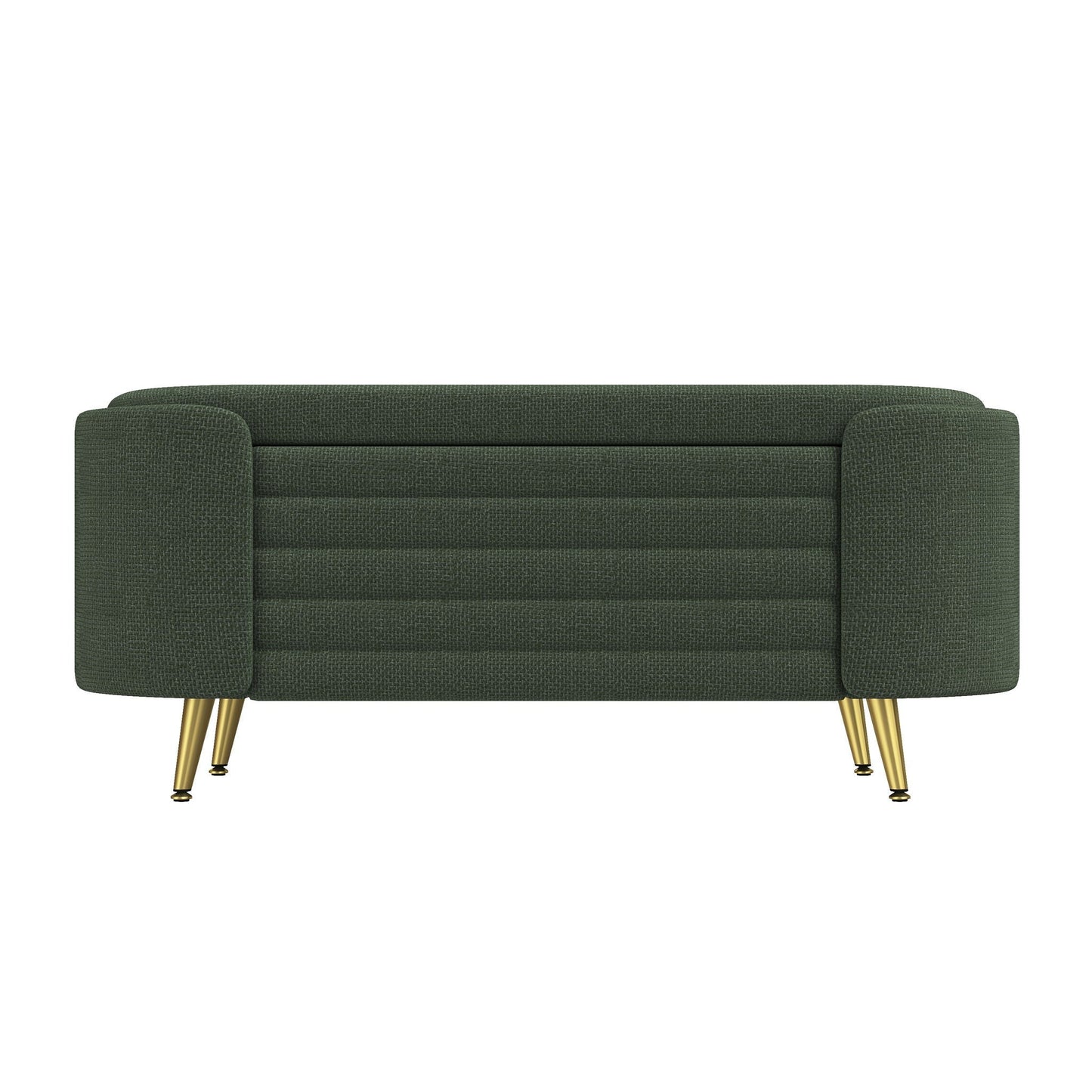 Contemporary Oval Upholstered Storage Ottoman