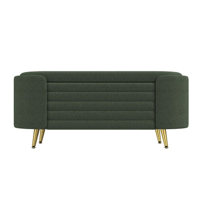Contemporary Oval Upholstered Storage Ottoman