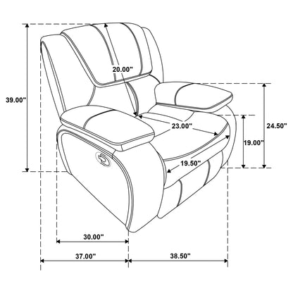 Elodie Glider Recliner Chair with Plush Padding